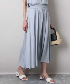 MK MICHEL KLEIN / エムケーミッシェルクラン その他パンツ | サテンガウチョパンツ/接触冷感/洗える