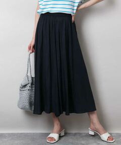 MK MICHEL KLEIN / エムケーミッシェルクラン その他パンツ | サテンガウチョパンツ/接触冷感/洗える