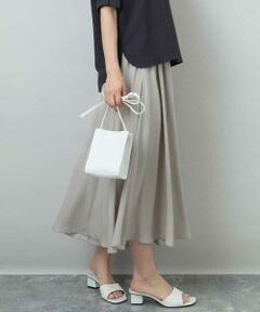 MK MICHEL KLEIN / エムケーミッシェルクラン その他パンツ | サテンガウチョパンツ/接触冷感/洗える