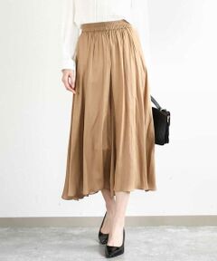 MK MICHEL KLEIN / エムケーミッシェルクラン その他パンツ | サテンガウチョパンツ/接触冷感/洗える