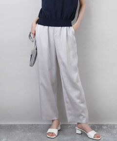 MK MICHEL KLEIN / エムケーミッシェルクラン チノ・ワークパンツ | リラックスサテンテーパードパンツ/洗える