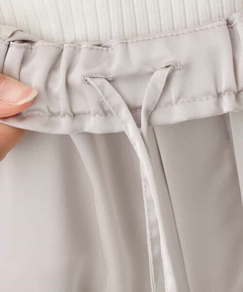 MK MICHEL KLEIN / エムケーミッシェルクラン チノ・ワークパンツ | リラックスサテンテーパードパンツ/洗える | 詳細30