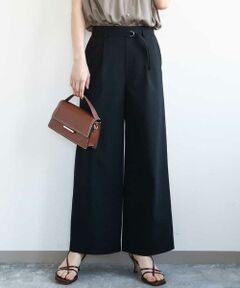 MK MICHEL KLEIN / エムケーミッシェルクラン その他パンツ | リネンライクストレートワイドパンツ/洗える