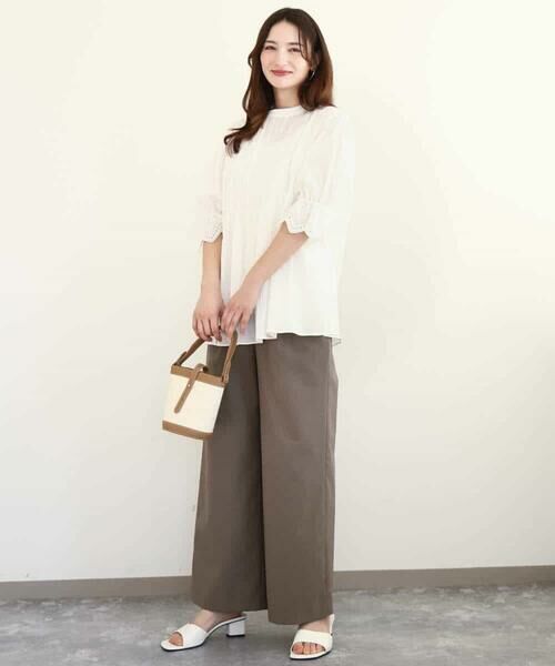 MK MICHEL KLEIN / エムケーミッシェルクラン その他パンツ | リネンライクストレートワイドパンツ/洗える | 詳細11
