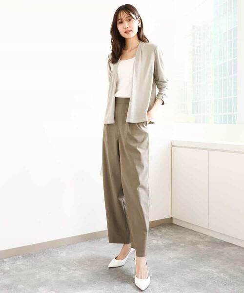 MK MICHEL KLEIN / エムケーミッシェルクラン その他パンツ | リネンライクストレートワイドパンツ/洗える | 詳細12