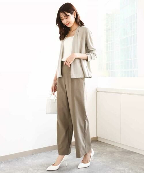 MK MICHEL KLEIN / エムケーミッシェルクラン その他パンツ | リネンライクストレートワイドパンツ/洗える | 詳細13