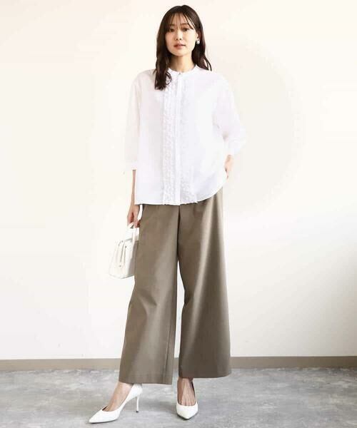 MK MICHEL KLEIN / エムケーミッシェルクラン その他パンツ | リネンライクストレートワイドパンツ/洗える | 詳細16