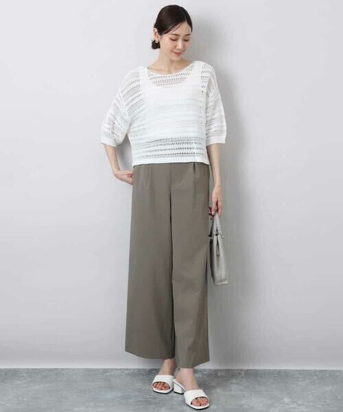 MK MICHEL KLEIN / エムケーミッシェルクラン その他パンツ | リネンライクストレートワイドパンツ/洗える | 詳細22