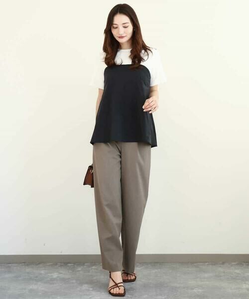 MK MICHEL KLEIN / エムケーミッシェルクラン その他パンツ | リネンライクストレートワイドパンツ/洗える | 詳細3