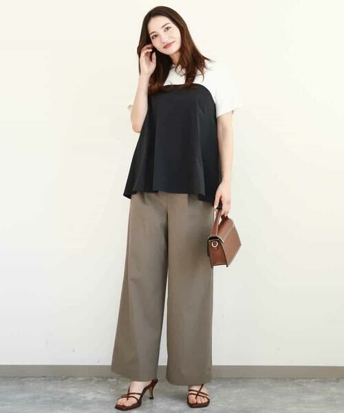 MK MICHEL KLEIN / エムケーミッシェルクラン その他パンツ | リネンライクストレートワイドパンツ/洗える | 詳細4