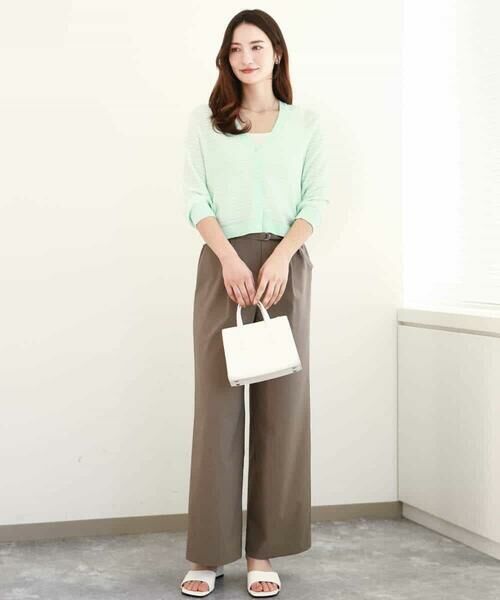 MK MICHEL KLEIN / エムケーミッシェルクラン その他パンツ | リネンライクストレートワイドパンツ/洗える | 詳細5