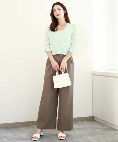 MK MICHEL KLEIN / エムケーミッシェルクラン その他パンツ | リネンライクストレートワイドパンツ/洗える | 詳細6