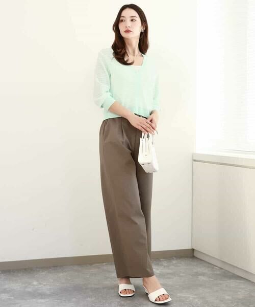 MK MICHEL KLEIN / エムケーミッシェルクラン その他パンツ | リネンライクストレートワイドパンツ/洗える | 詳細7