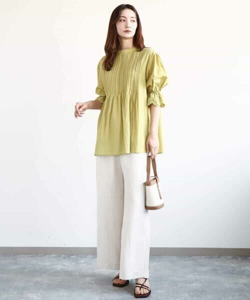 MK MICHEL KLEIN / エムケーミッシェルクラン チノ・ワークパンツ | リネン混イージーワイドパンツ/洗える | 詳細25