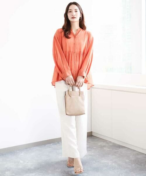 MK MICHEL KLEIN / エムケーミッシェルクラン チノ・ワークパンツ | リネン混イージーワイドパンツ/洗える | 詳細29