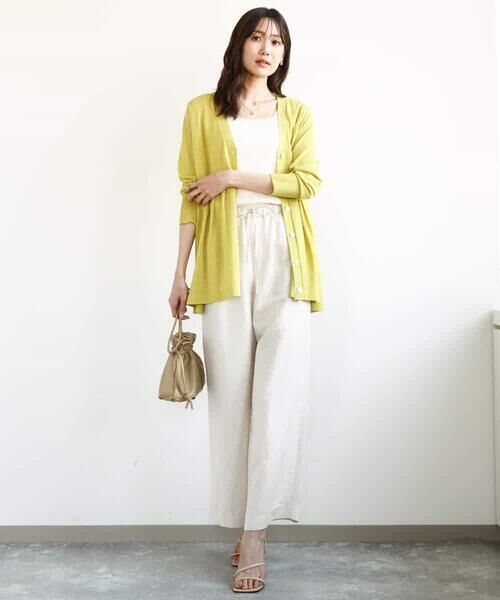 MK MICHEL KLEIN / エムケーミッシェルクラン チノ・ワークパンツ | リネン混イージーワイドパンツ/洗える | 詳細3