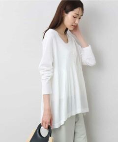 MK MICHEL KLEIN / エムケーミッシェルクラン カーディガン・ボレロ | ペプラムデザインVネックニットカーディガン/接触冷感/UVカット/洗える