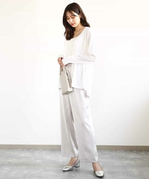 MK MICHEL KLEIN / エムケーミッシェルクラン カーディガン・ボレロ | ペプラムデザインVネックニットカーディガン/接触冷感/UVカット/洗える | 詳細11