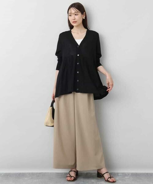 MK MICHEL KLEIN / エムケーミッシェルクラン カーディガン・ボレロ | ペプラムデザインVネックニットカーディガン/接触冷感/UVカット/洗える | 詳細15