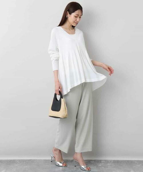 MK MICHEL KLEIN / エムケーミッシェルクラン カーディガン・ボレロ | ペプラムデザインVネックニットカーディガン/接触冷感/UVカット/洗える | 詳細18