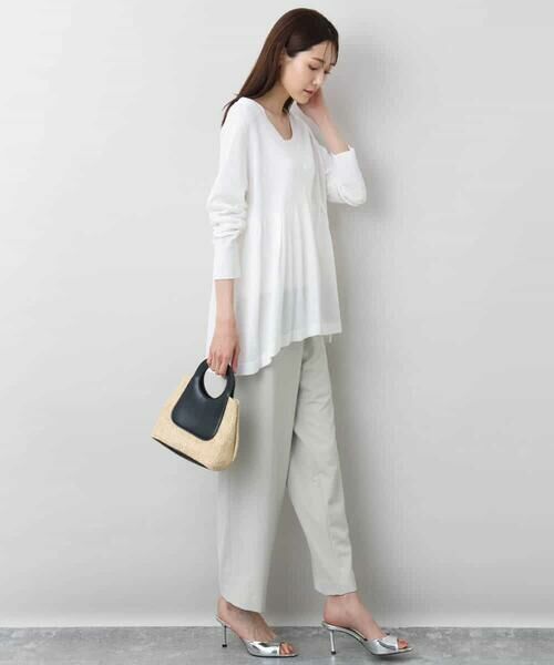 MK MICHEL KLEIN / エムケーミッシェルクラン カーディガン・ボレロ | ペプラムデザインVネックニットカーディガン/接触冷感/UVカット/洗える | 詳細21