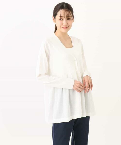 MK MICHEL KLEIN / エムケーミッシェルクラン カーディガン・ボレロ | ペプラムデザインVネックニットカーディガン/接触冷感/UVカット/洗える | 詳細22