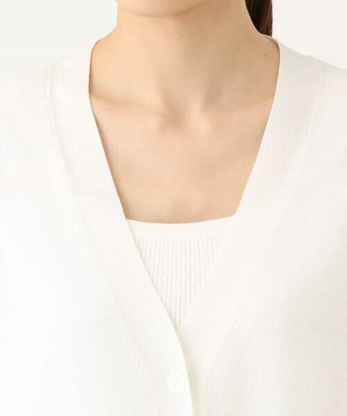 MK MICHEL KLEIN / エムケーミッシェルクラン カーディガン・ボレロ | ペプラムデザインVネックニットカーディガン/接触冷感/UVカット/洗える | 詳細25