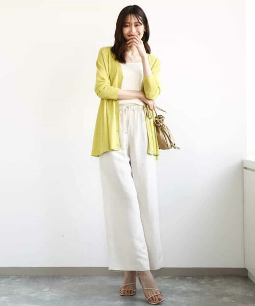 MK MICHEL KLEIN / エムケーミッシェルクラン カーディガン・ボレロ | ペプラムデザインVネックニットカーディガン/接触冷感/UVカット/洗える | 詳細4