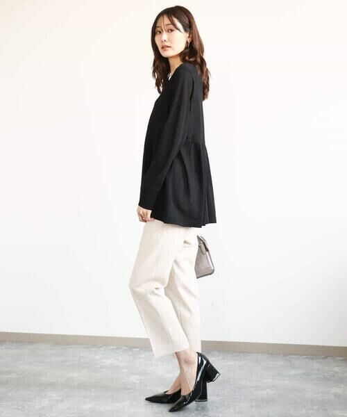 MK MICHEL KLEIN / エムケーミッシェルクラン カーディガン・ボレロ | ペプラムデザインVネックニットカーディガン/接触冷感/UVカット/洗える | 詳細7