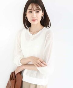 MK MICHEL KLEIN / エムケーミッシェルクラン カーディガン・ボレロ | ショート丈シアーニットカーディガン/接触冷感/洗える