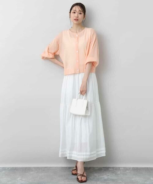 MK MICHEL KLEIN / エムケーミッシェルクラン カーディガン・ボレロ | ショート丈シアーニットカーディガン/接触冷感/洗える | 詳細11