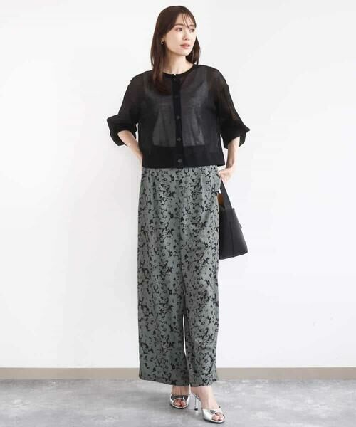 MK MICHEL KLEIN / エムケーミッシェルクラン カーディガン・ボレロ | ショート丈シアーニットカーディガン/接触冷感/洗える | 詳細12