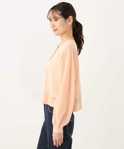 MK MICHEL KLEIN / エムケーミッシェルクラン カーディガン・ボレロ | ショート丈シアーニットカーディガン/接触冷感/洗える | 詳細15