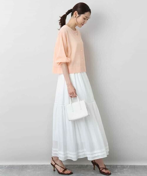 MK MICHEL KLEIN / エムケーミッシェルクラン カーディガン・ボレロ | ショート丈シアーニットカーディガン/接触冷感/洗える | 詳細9