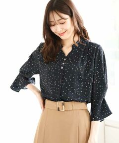 MK MICHEL KLEIN / エムケーミッシェルクラン シャツ・ブラウス | カラースクエアプリントブラウス/洗える