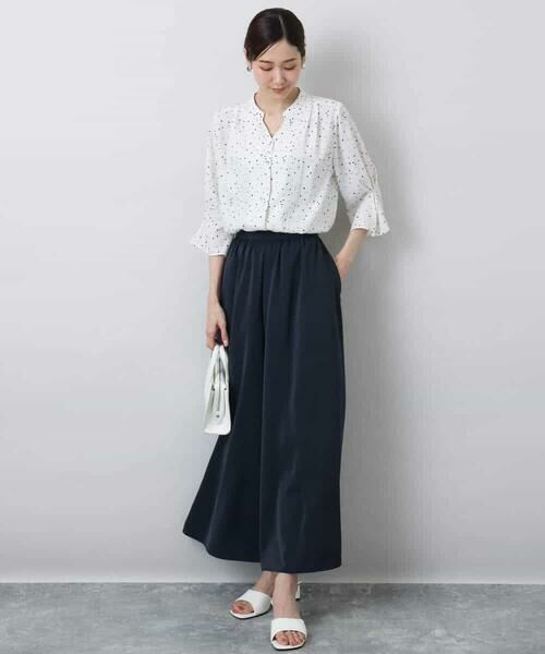 MK MICHEL KLEIN / エムケーミッシェルクラン シャツ・ブラウス | カラースクエアプリントブラウス/洗える | 詳細11