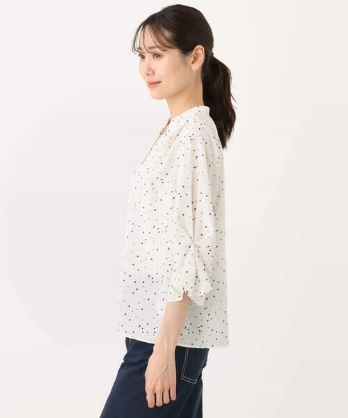 MK MICHEL KLEIN / エムケーミッシェルクラン シャツ・ブラウス | カラースクエアプリントブラウス/洗える | 詳細13