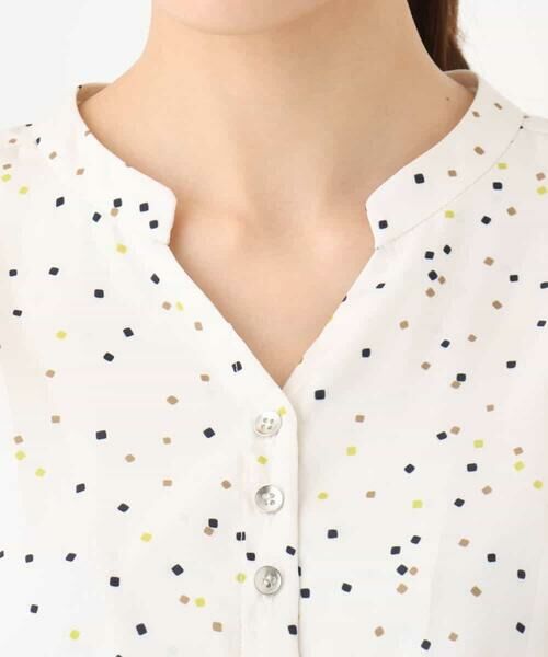 MK MICHEL KLEIN / エムケーミッシェルクラン シャツ・ブラウス | カラースクエアプリントブラウス/洗える | 詳細15