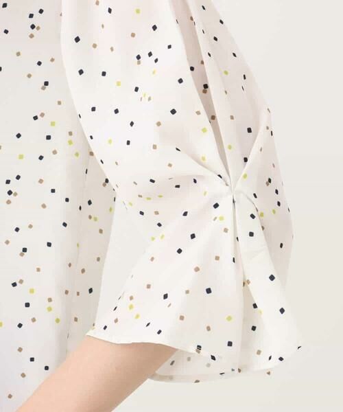 MK MICHEL KLEIN / エムケーミッシェルクラン シャツ・ブラウス | カラースクエアプリントブラウス/洗える | 詳細17