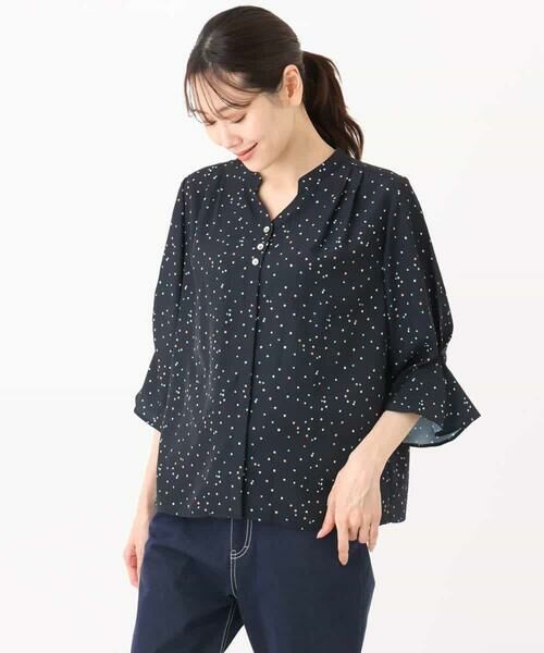 MK MICHEL KLEIN / エムケーミッシェルクラン シャツ・ブラウス | カラースクエアプリントブラウス/洗える | 詳細20