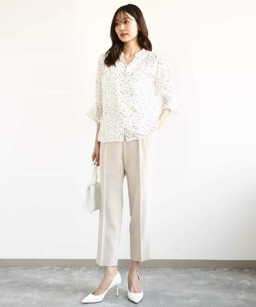 MK MICHEL KLEIN / エムケーミッシェルクラン シャツ・ブラウス | カラースクエアプリントブラウス/洗える | 詳細7