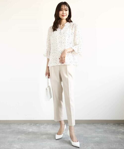 MK MICHEL KLEIN / エムケーミッシェルクラン シャツ・ブラウス | カラースクエアプリントブラウス/洗える | 詳細8