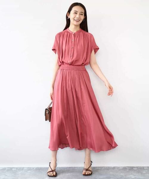 MK MICHEL KLEIN / エムケーミッシェルクラン シャツ・ブラウス | バンドカラーサテンブラウス/接触冷感/洗える | 詳細29