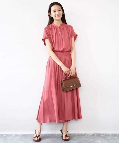 MK MICHEL KLEIN / エムケーミッシェルクラン シャツ・ブラウス | バンドカラーサテンブラウス/接触冷感/洗える | 詳細30