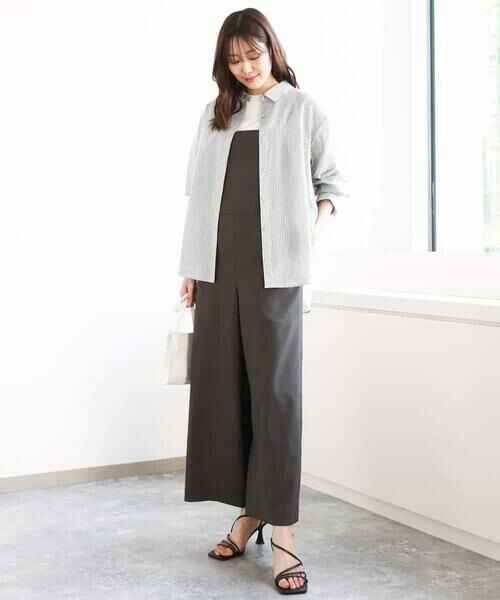 MK MICHEL KLEIN / エムケーミッシェルクラン シャツ・ブラウス | ストライプ柄サッカーシャツブラウス/洗える | 詳細13