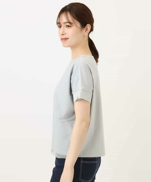 MK MICHEL KLEIN / エムケーミッシェルクラン カットソー | ボーダーチュールカットソー/接触冷感/洗える | 詳細15