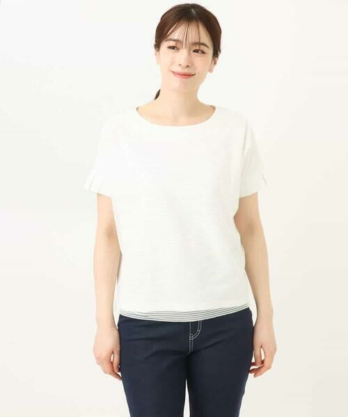 MK MICHEL KLEIN / エムケーミッシェルクラン カットソー | ボーダーチュールカットソー/接触冷感/洗える | 詳細21