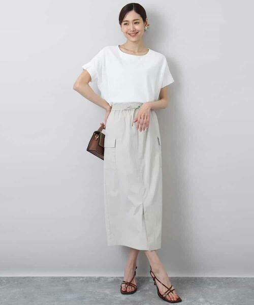 MK MICHEL KLEIN / エムケーミッシェルクラン カットソー | ボーダーチュールカットソー/接触冷感/洗える | 詳細3