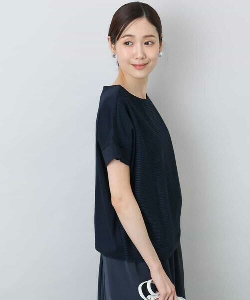 MK MICHEL KLEIN / エムケーミッシェルクラン カットソー | ボーダーチュールカットソー/接触冷感/洗える | 詳細5