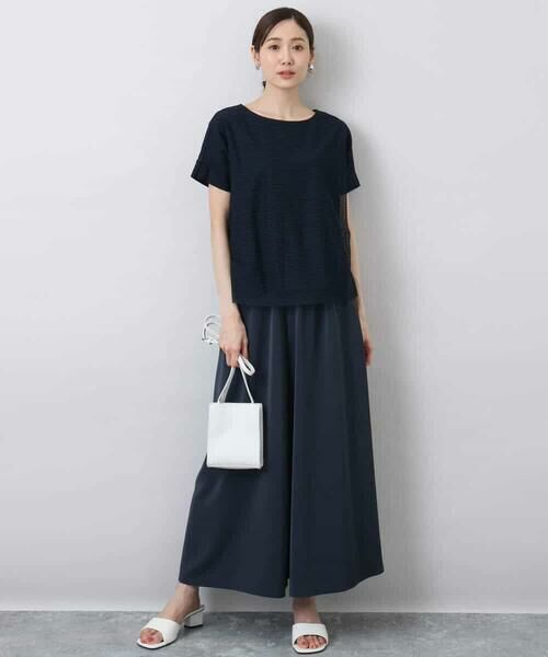 MK MICHEL KLEIN / エムケーミッシェルクラン カットソー | ボーダーチュールカットソー/接触冷感/洗える | 詳細6